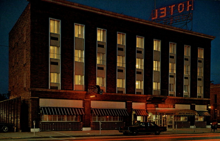 Doherty Hotel - Old Postcard View (newer photo)